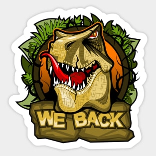 Tyrannosaurus Back illustration Sticker